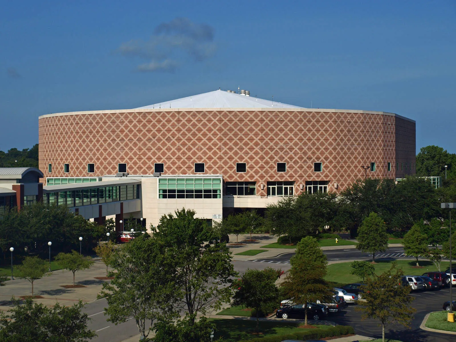 The North Charleston Coliseum on Coliseum Drive, which shares its campus with the Performing Arts Center.