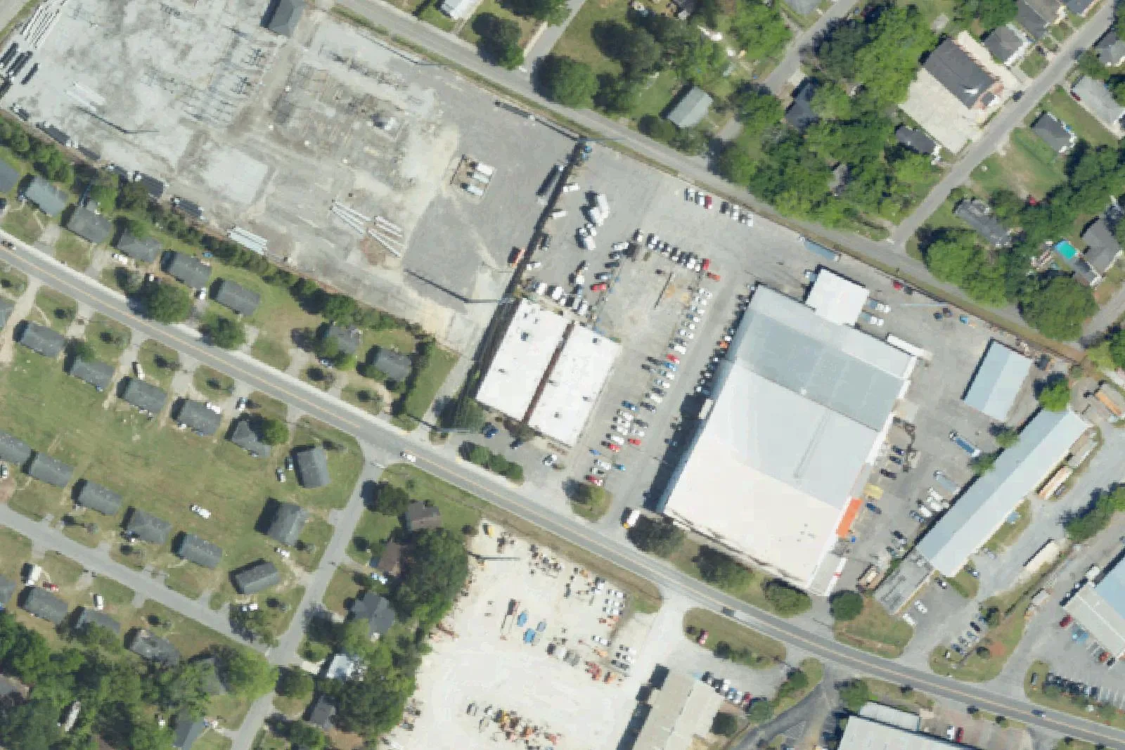 Azalea Drive in North Charleston, where Greg Mathis Charter High has its campus, seen from the air