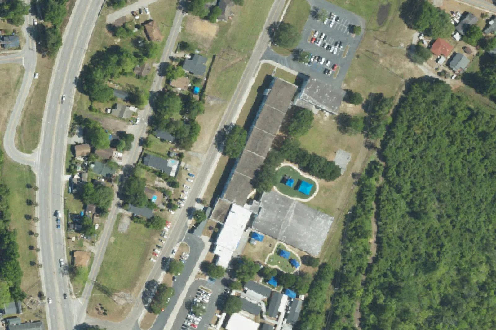 Mary Ford Early Learning and Family Center's campus on Thomasina McPherson Boulevard in North Charleston, seen from the air