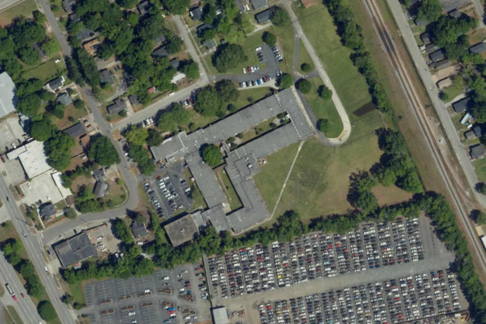 Morningside Middle's campus on Singley Lane in North Charleston, seen from the air
